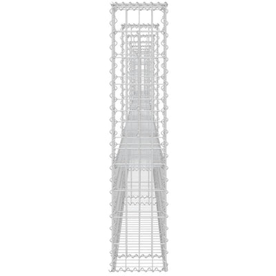 U-shape Gabion Basket with 8 Posts Iron 860x20x100 cm Payday Deals