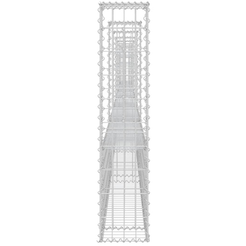 U-shape Gabion Basket with 8 Posts Iron 860x20x100 cm Payday Deals