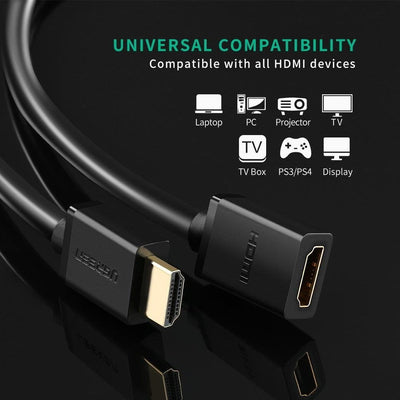 UGREEN 10145 4K 3D HDMI Male to Female Extension Cable 3M Payday Deals