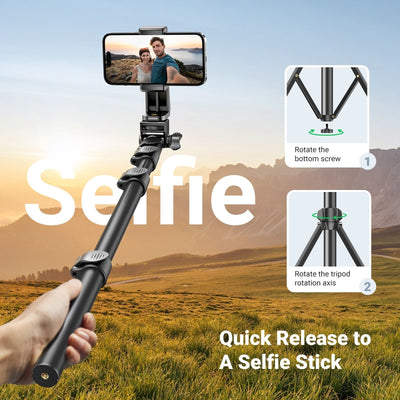 UGREEN 15609 Cell Phone Selfie Stick Tripod 1.7m with Bluetooth Remote Payday Deals