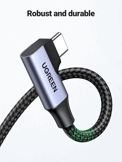 UGREEN 20299 Right Angle USB-C Fast Charging Cable 5Gbps 1M Payday Deals