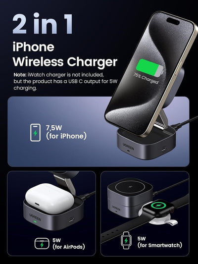 UGREEN 35278 2-in-1 Magsafe Wireless Charger with Stand Payday Deals