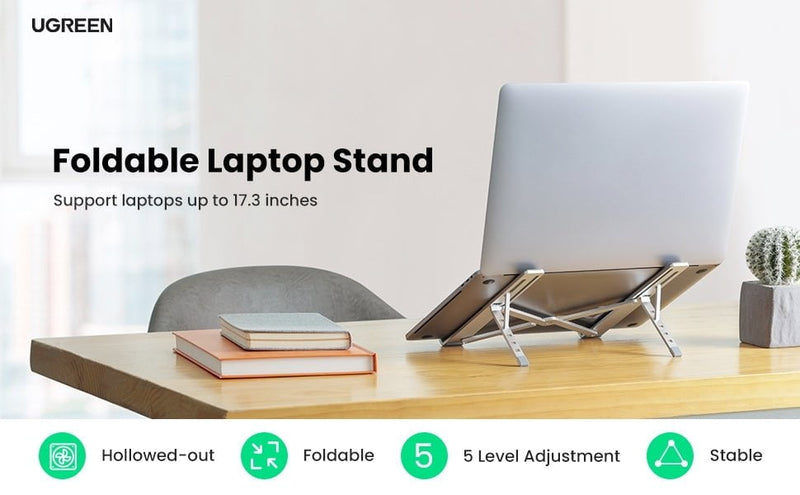 UGREEN 40289 Foldable Laptop Stand (Silver) Payday Deals