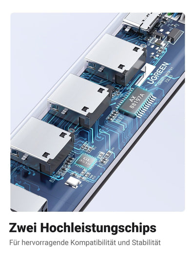 UGREEN 60554 USB 3.0 to Ethernet Adapter 5 in 1 Multiport Hub with Gigabit RJ45 Payday Deals