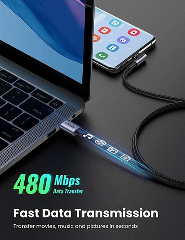 UGREEN 70255 USB-A to 90 Degree Angle USB-C Cable 3M Payday Deals