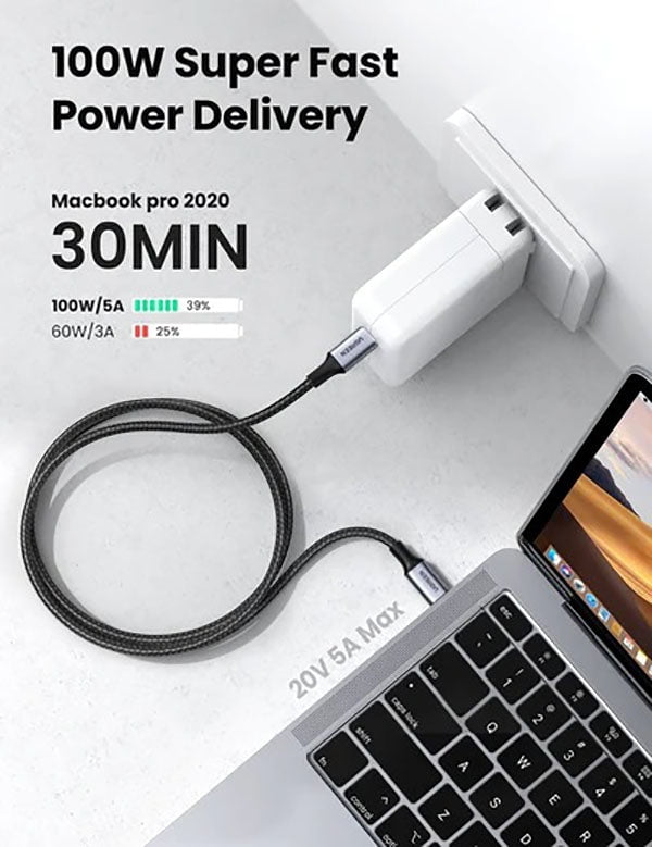 UGREEN 70427 USB-C to USB-C PD Fast Charging Cable 1M Payday Deals