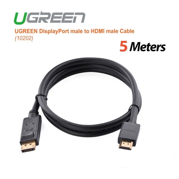 UGREEN DisplayPort male to HDMI male Cable 5M (10204) Payday Deals