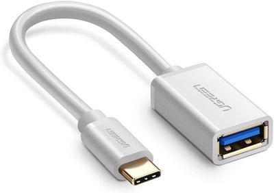 UGREEN USB-C Male To USB 3.0 A Female OTG Cable 15cm (White) 30702