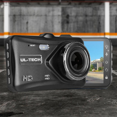 UL Tech 4 Inch Dual Camera Dash Camera - Black Payday Deals