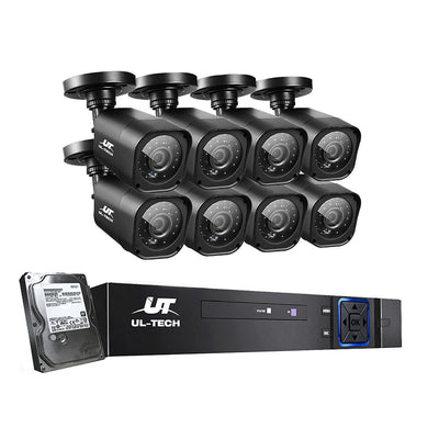 UL-tech CCTV Camera Home Security System 8CH DVR 1080P 1TB Hard Drive Outdoor Payday Deals