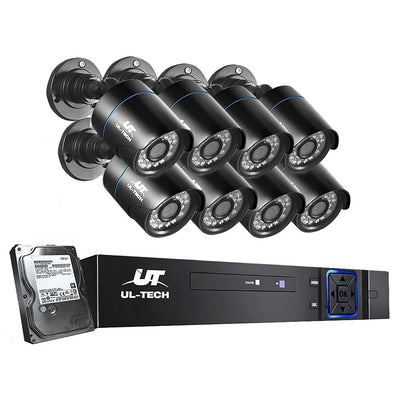 UL-tech CCTV Camera Home Security System Outdoor 1080P 8CH DVR 4TB Hard Drive Payday Deals