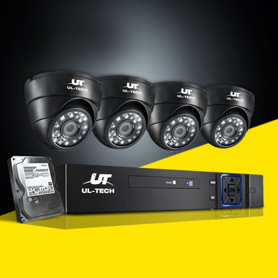 UL-tech CCTV Camera Security System Home 8CH DVR 1080P 4 Dome cameras with 1TB Hard Drive Payday Deals