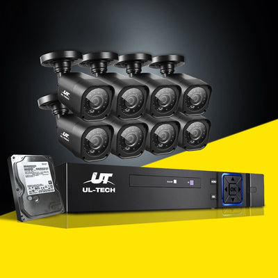 UL-Tech CCTV Security System 2TB 8CH DVR 1080P 8 Camera Sets Payday Deals