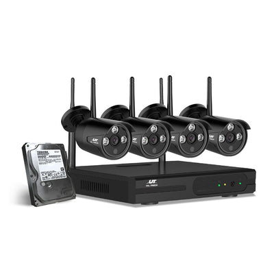 UL-tech CCTV Wireless Security Camera System 8CH Home Outdoor WIFI 4 Bullet Cameras Kit 1TB Payday Deals