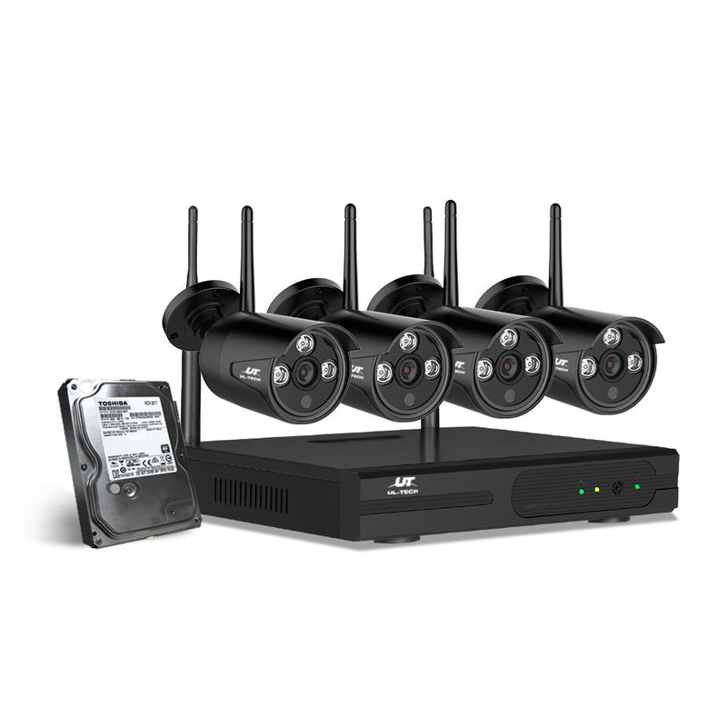 UL-Tech CCTV Wireless Security System 2TB 8CH NVR 1080P 4 Camera Sets Payday Deals