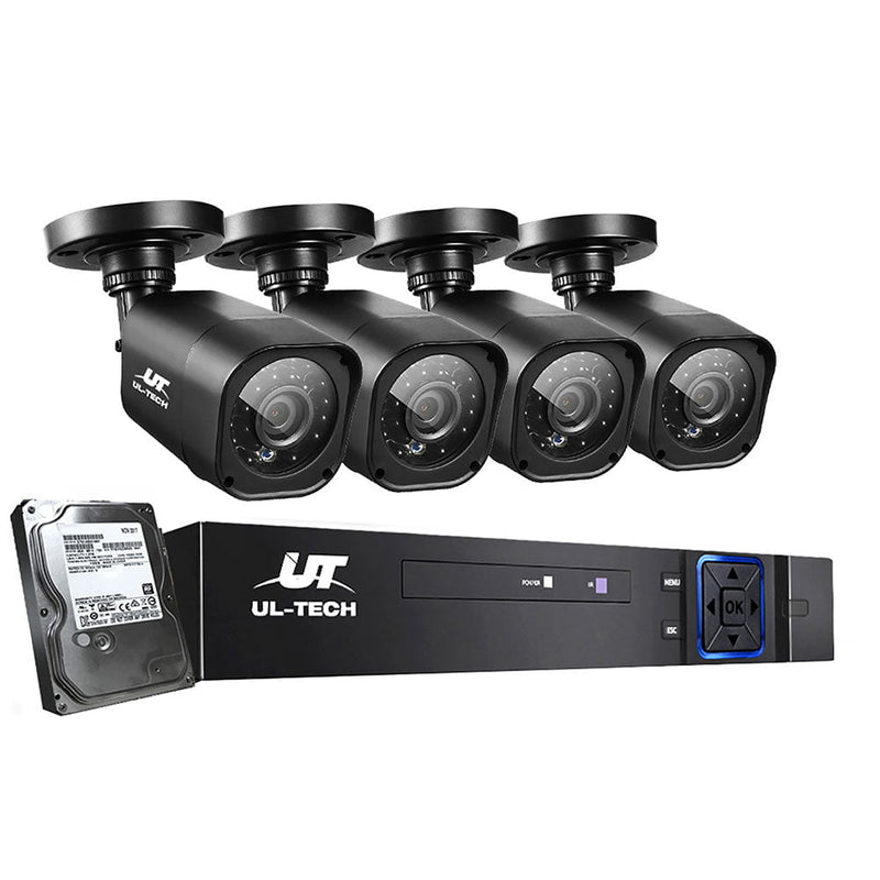 UL-tech Home CCTV Security System Camera 4CH DVR 1080P 1500TVL 1TB Outdoor Home Payday Deals