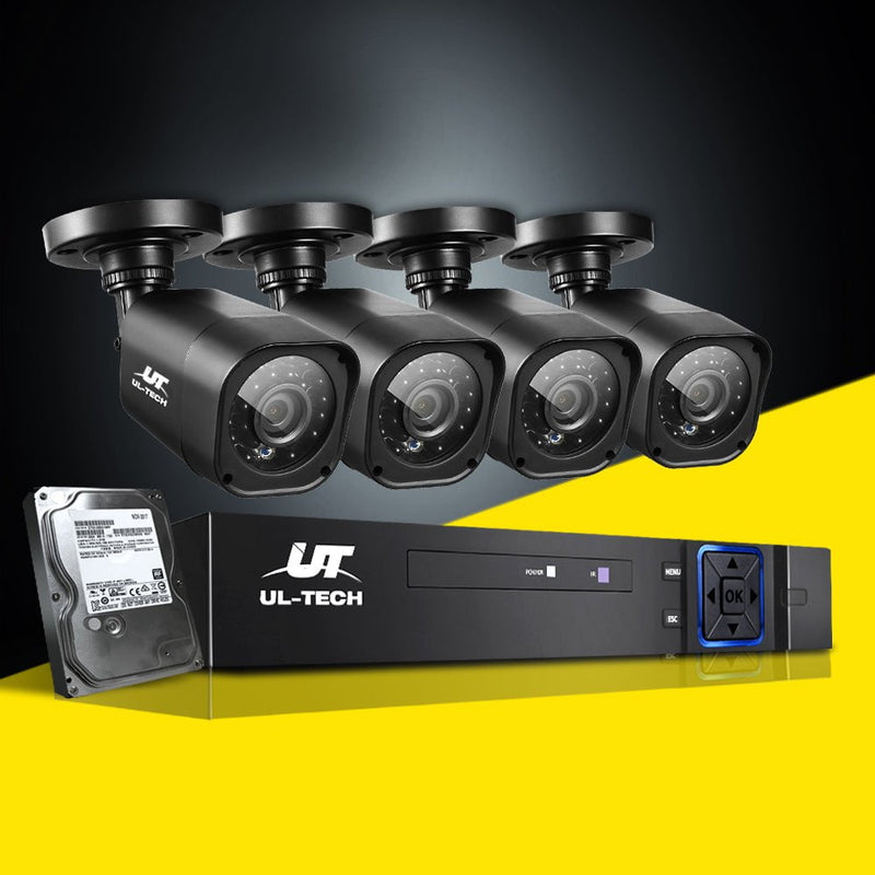 UL-tech Home CCTV Security System Camera 4CH DVR 1080P 1500TVL 1TB Outdoor Home Payday Deals