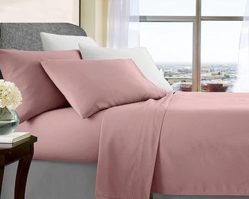 ultra soft microfibre sheet set queen rose gold Payday Deals