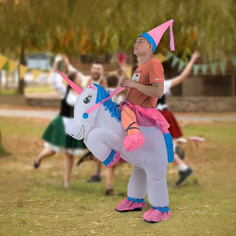 UNICORN Fancy Dress Inflatable Suit -Fan Operated Costume Payday Deals