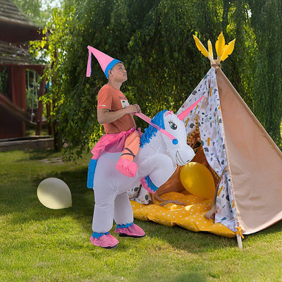 UNICORN Fancy Dress Inflatable Suit -Fan Operated Costume Payday Deals