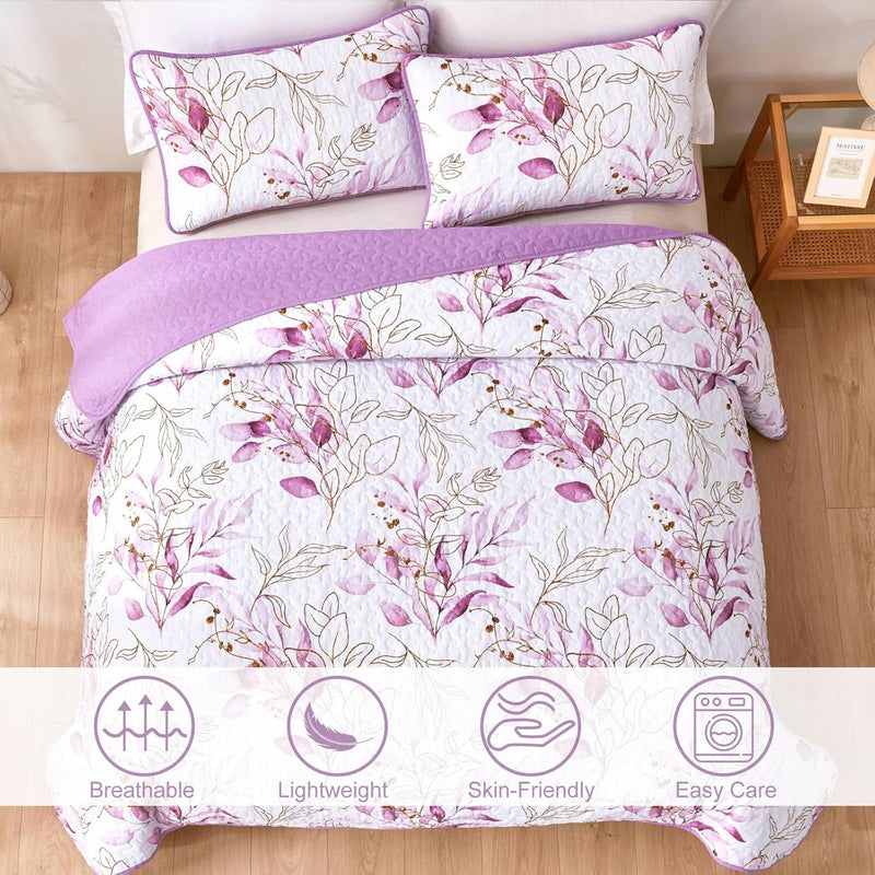 Unique Quilted bedspread and pillowcovers set: Stand Out in Style - Queen size Payday Deals