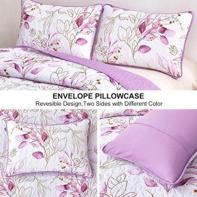 Unique Quilted bedspread and pillowcovers set: Stand Out in Style - Queen size Payday Deals