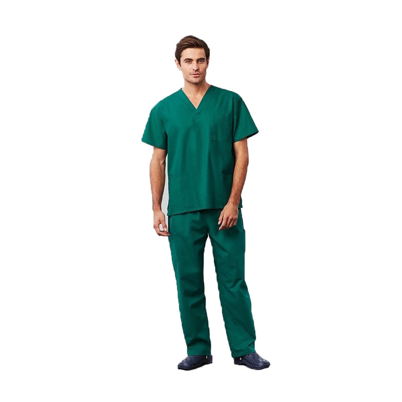 Unisex Classic SCRUBS SET Medical Nursing Vet Uniform Top & Pants H10612 H10610 - Sage - 5XL Payday Deals