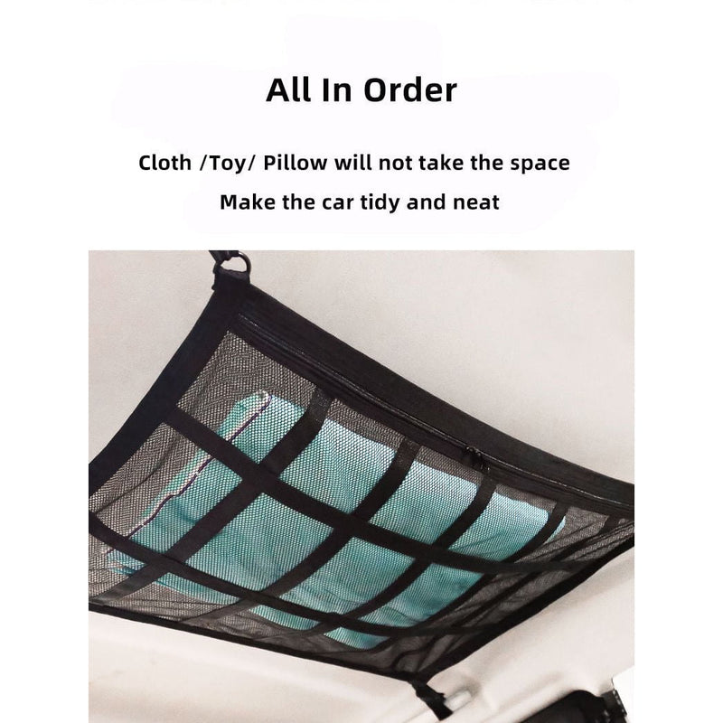 Universal Car Ceiling Storage Bag Cargo Roof Top Net Mesh Pocket Pouch 70x50cm Payday Deals