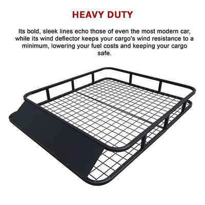 Universal Roof Rack Basket - Car Luggage Carrier Steel Cage Vehicle Cargo Payday Deals
