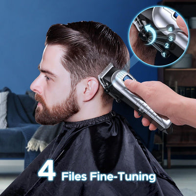 Upgrade Men Portable Hair Trimmer Clippers Sets Low Noise Faster Blade 2500mAh Payday Deals