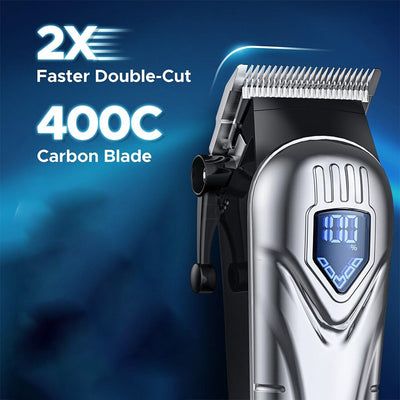 Upgrade Men Portable Hair Trimmer Clippers Sets Low Noise Faster Blade 2500mAh Payday Deals