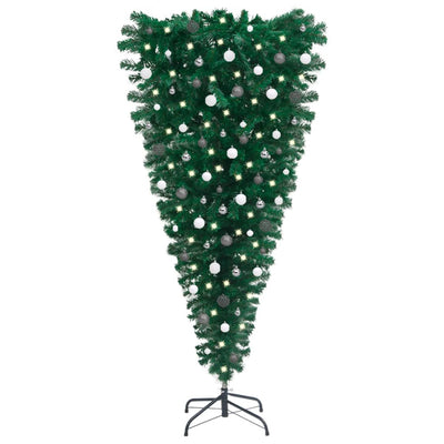 Upside-down Artificial Christmas Tree with LEDs&Ball Set 180 cm Payday Deals