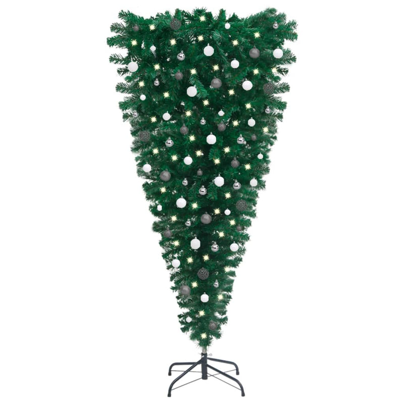 Upside-down Artificial Christmas Tree with LEDs&Ball Set 180 cm Payday Deals