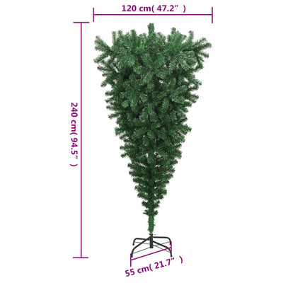 Upside-down Artificial Christmas Tree with Stand Green 240 cm Payday Deals