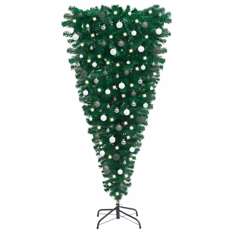 Upside-down Artificial Pre-lit Christmas Tree with Ball Set 150 cm Payday Deals