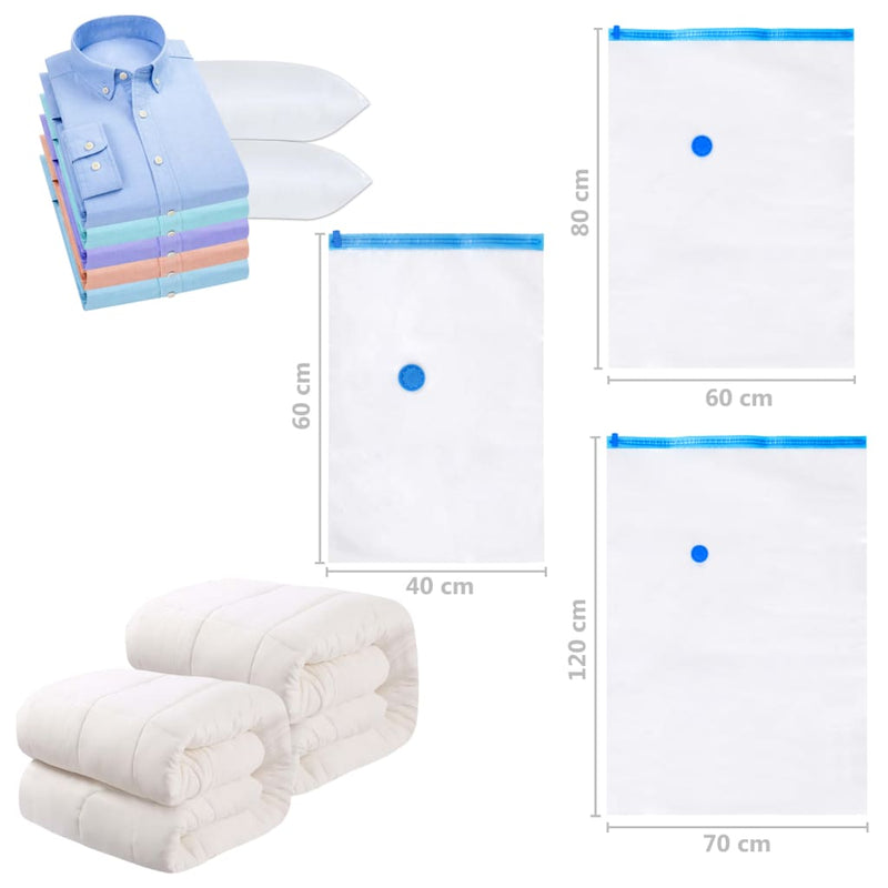 Vacuum Travel Storage Bags Clothing Bags 120x70 cm 10 pcs Payday Deals