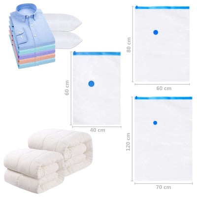 Vacuum Travel Storage Bags Clothing Bags 2 Sizes 10 pcs Payday Deals