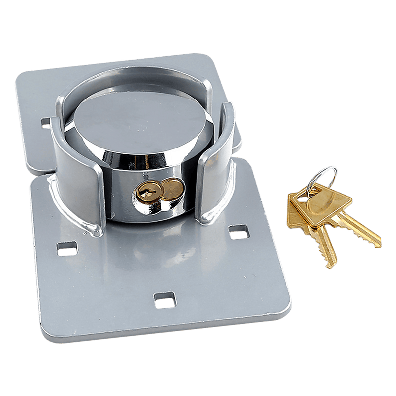 Van Door Lock With Brackets - Heavy Duty Security Vehicle Hasp Padlock Payday Deals