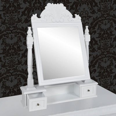Vanity Makeup Table with Rectangular Swing Mirror MDF Payday Deals