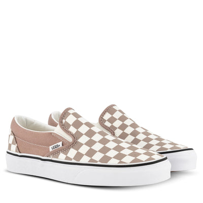 Vans Classic Slip On Canvas Sneaker Shoes Chess Check - Etherea/True White Payday Deals
