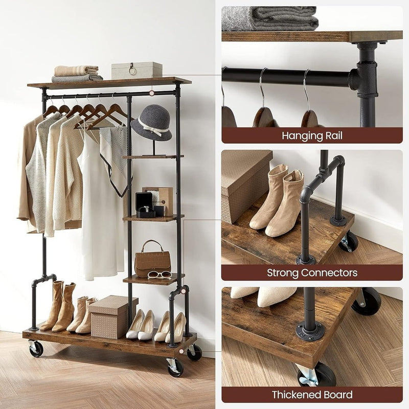 VASAGLE Clothes Rack Rustic Brown Payday Deals