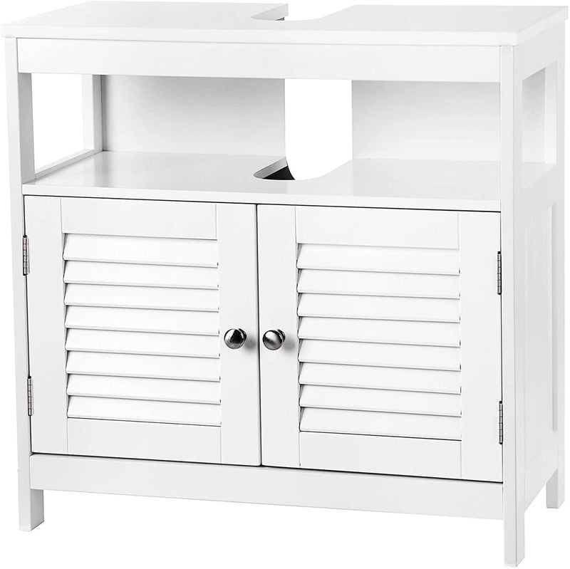VASAGLE Under Sink Cabinet with 2 Doors Open Compartment White BBC02WT Payday Deals