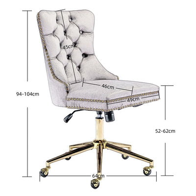 Velvet Home Office Chair- Beige Payday Deals