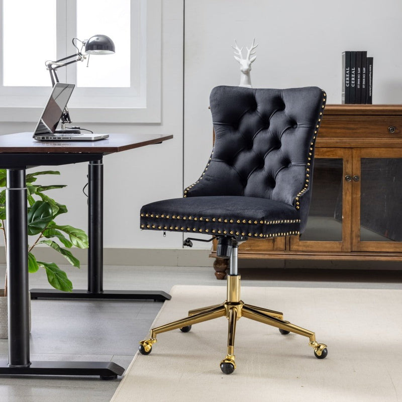 Velvet Home Office Chair- Beige Payday Deals