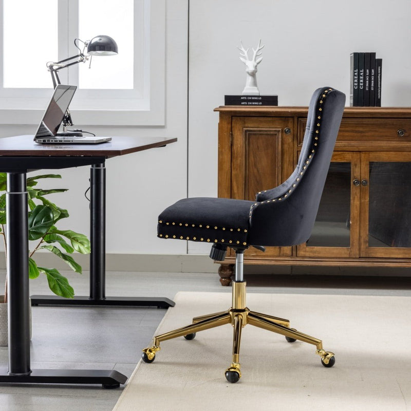 Velvet Home Office Chair- Beige Payday Deals