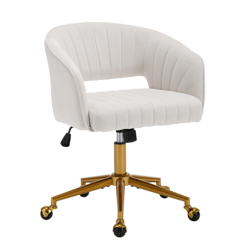 Velvet Home Office Chair- Beige Payday Deals