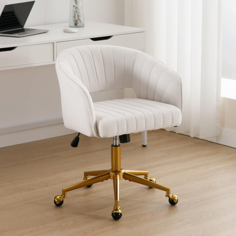 Velvet Home Office Chair- Beige Payday Deals