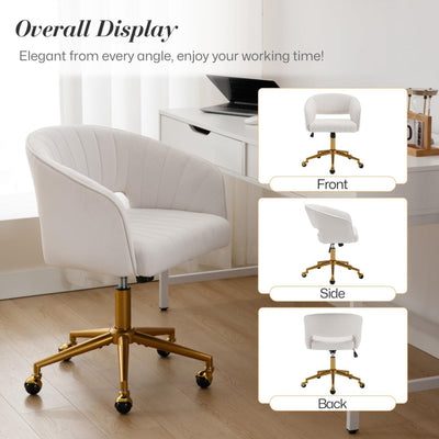 Velvet Home Office Chair- Beige Payday Deals