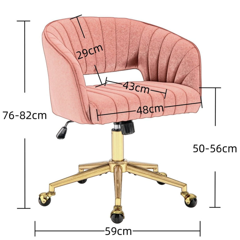 Velvet Home Office Chair- Beige Payday Deals