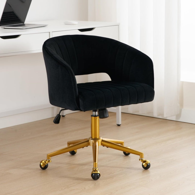 Velvet Home Office Chair- Black Payday Deals